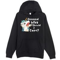 And Why Should I Care? Funny Sarcastic Unicorn Premium Pullover Hoodie