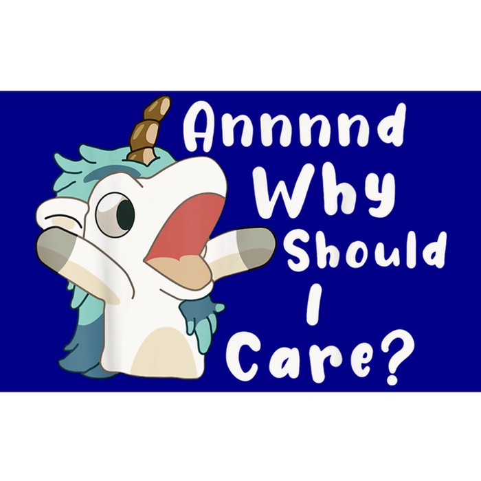 And Why Should I Care? Funny Sarcastic Unicorn Bumper Sticker