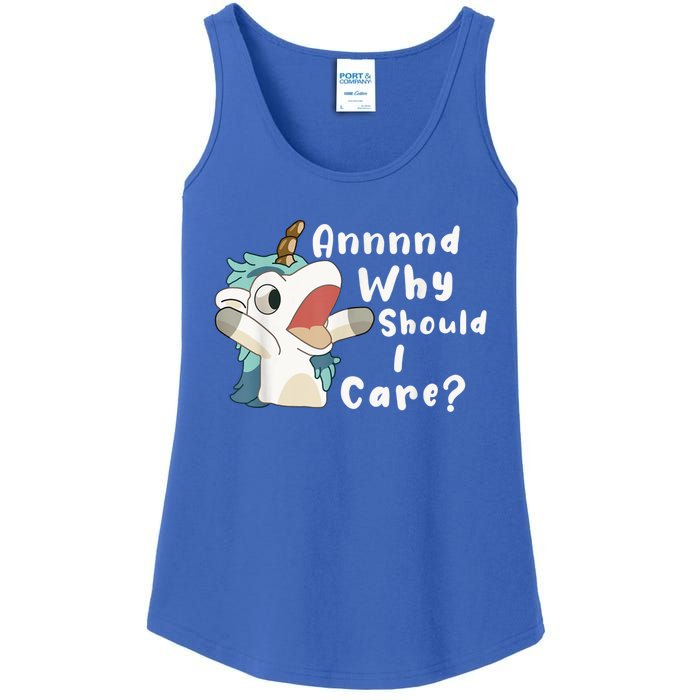 And Why Should I Care? Funny Sarcastic Unicorn Ladies Essential Tank