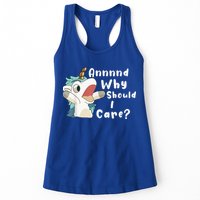 And Why Should I Care? Funny Sarcastic Unicorn Womens Tank Top