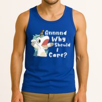 And Why Should I Care? Funny Sarcastic Unicorn Tank Top