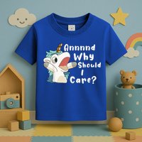 And Why Should I Care? Funny Sarcastic Unicorn Toddler T-Shirt