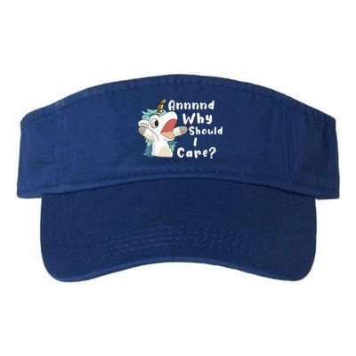 And Why Should I Care? Funny Sarcastic Unicorn Visor