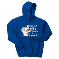 And Why Should I Care? Funny Sarcastic Unicorn Kids Hoodie