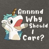 And Why Should I Care? Funny Sarcastic Unicorn Cotton Canvas Backpack