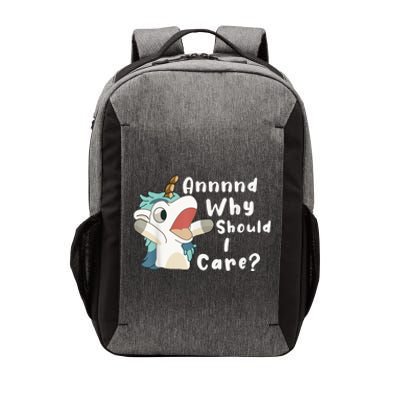 And Why Should I Care? Funny Sarcastic Unicorn Vector Backpack