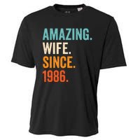 Amazing Wife Since 1986 37th Wedding Anniversary Cooling Performance Crew T-Shirt