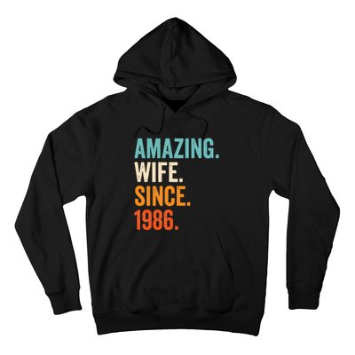 Amazing Wife Since 1986 37th Wedding Anniversary Hoodie