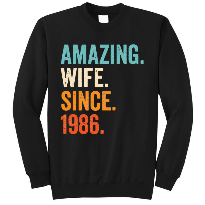 Amazing Wife Since 1986 37th Wedding Anniversary Sweatshirt