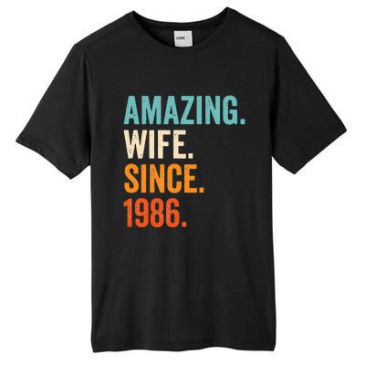 Amazing Wife Since 1986 37th Wedding Anniversary Tall Fusion ChromaSoft Performance T-Shirt