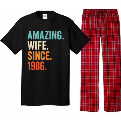 Amazing Wife Since 1986 37th Wedding Anniversary Pajama Set