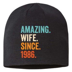 Amazing Wife Since 1986 37th Wedding Anniversary Sustainable Beanie