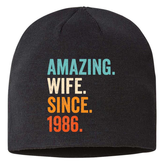 Amazing Wife Since 1986 37th Wedding Anniversary Sustainable Beanie