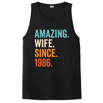 Amazing Wife Since 1986 37th Wedding Anniversary PosiCharge Competitor Tank