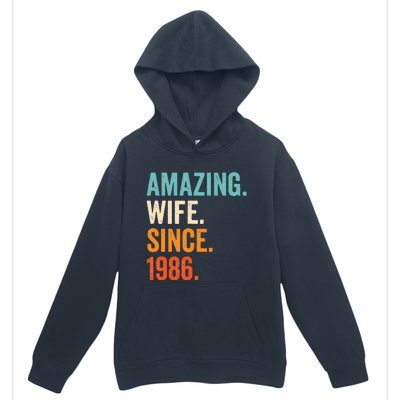 Amazing Wife Since 1986 37th Wedding Anniversary Urban Pullover Hoodie