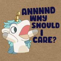 And Why Should I Care Funny Unicorn Cotton Canvas Backpack