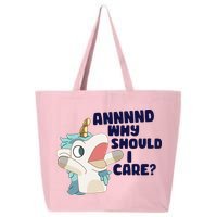 And Why Should I Care Funny Unicorn 25L Jumbo Tote