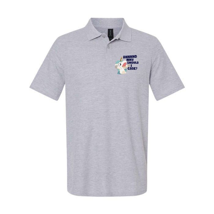 And Why Should I Care Funny Unicorn Polo