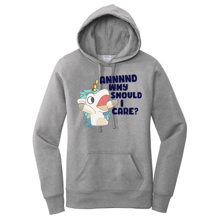 And Why Should I Care Funny Unicorn Women's Pullover Hoodie