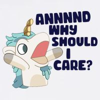And Why Should I Care Funny Unicorn Full-Length Apron With Pockets