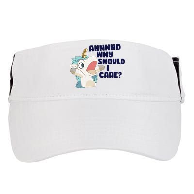 And Why Should I Care Funny Unicorn Adult Drive Performance Visor