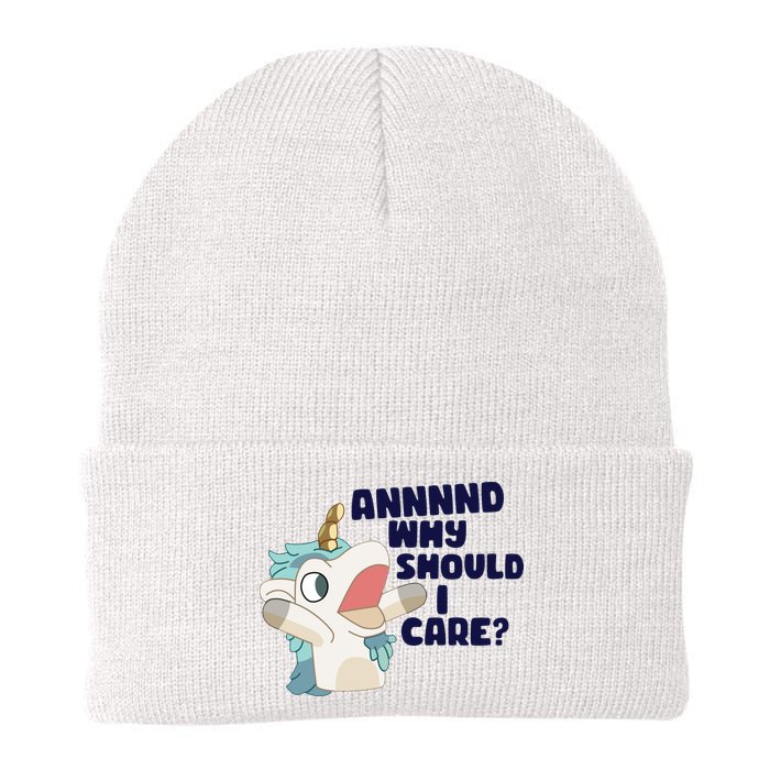 And Why Should I Care Funny Unicorn Beanie