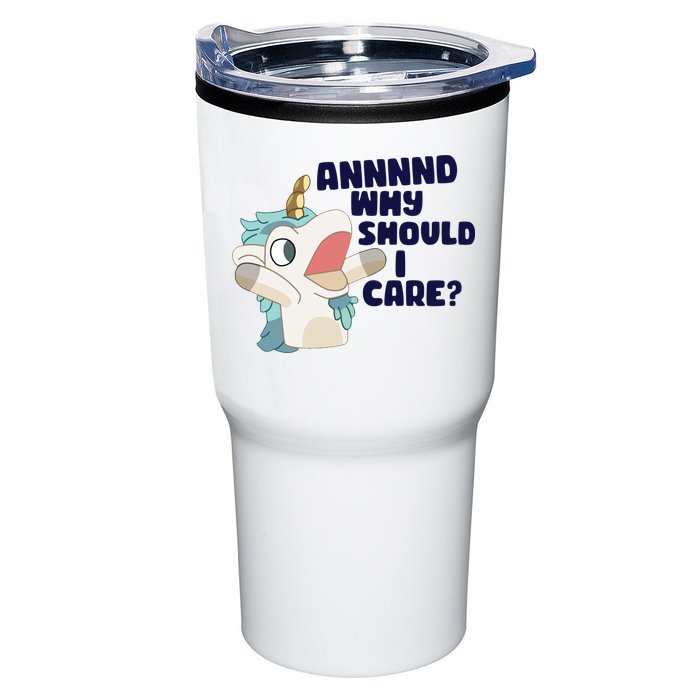 And Why Should I Care Funny Unicorn Tumbler