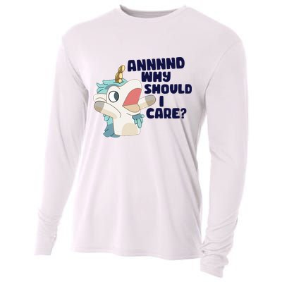 And Why Should I Care Funny Unicorn Cooling Performance Long Sleeve Crew