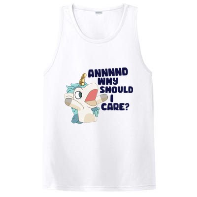 And Why Should I Care Funny Unicorn PosiCharge Competitor Tank