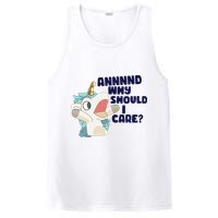 And Why Should I Care Funny Unicorn PosiCharge Competitor Tank