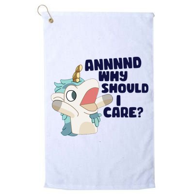 And Why Should I Care Funny Unicorn Golf Towel