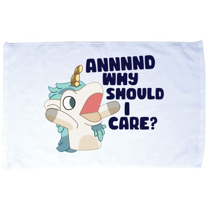 And Why Should I Care Funny Unicorn Microfiber Hand Towel
