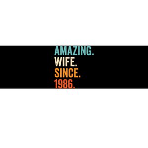 Amazing Wife Since 1986 37th Wedding Anniversary Bumper Sticker