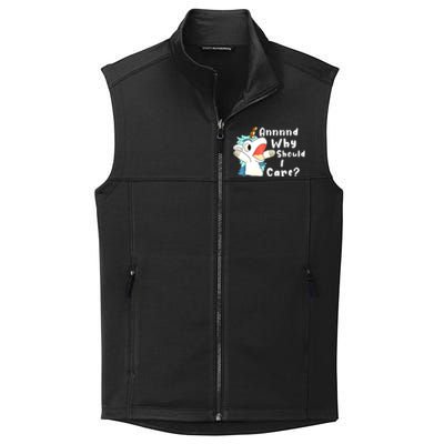 And Why Should I Care? Funny Sarcastic Unicorn Xmas Collective Smooth Fleece Vest