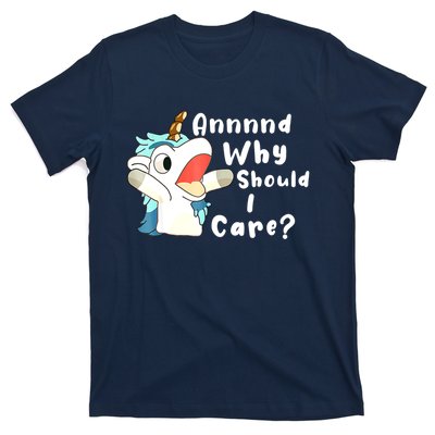 And Why Should I Care? Funny Sarcastic Unicorn Xmas T-Shirt