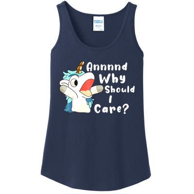 And Why Should I Care? Funny Sarcastic Unicorn Xmas Ladies Essential Tank