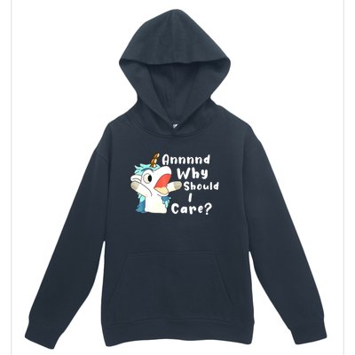 And Why Should I Care? Funny Sarcastic Unicorn Xmas Urban Pullover Hoodie