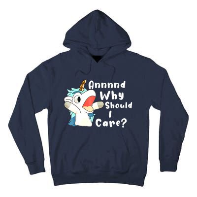 And Why Should I Care? Funny Sarcastic Unicorn Xmas Tall Hoodie