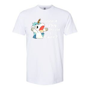 And Why Should I Care? Funny Sarcastic Unicorn Xmas Softstyle CVC T-Shirt