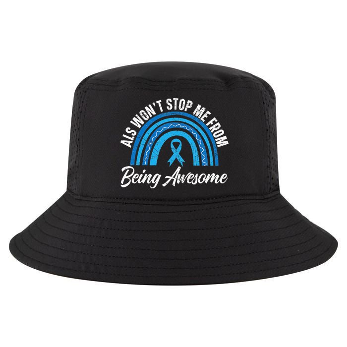 ALS Won't Stop Me From Being Awesome ALS Awareness Cool Comfort Performance Bucket Hat