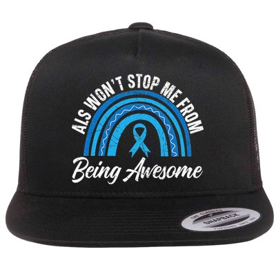 ALS Won't Stop Me From Being Awesome ALS Awareness Flatbill Hat