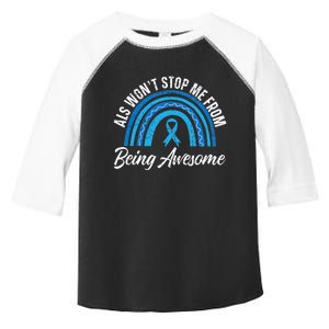 ALS Won't Stop Me From Being Awesome ALS Awareness Toddler Fine Jersey T-Shirt