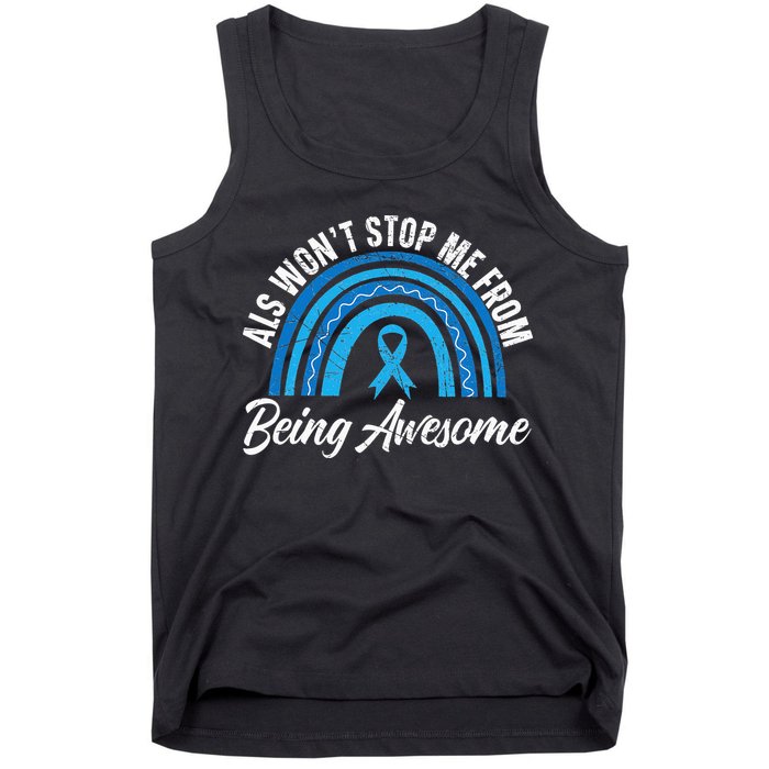 ALS Won't Stop Me From Being Awesome ALS Awareness Tank Top