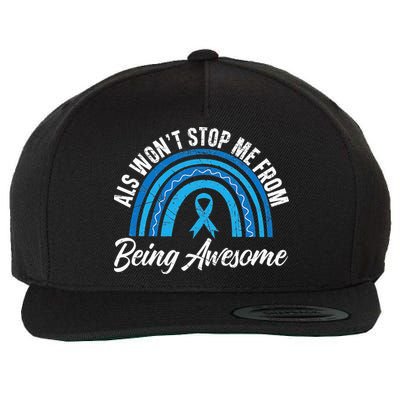 ALS Won't Stop Me From Being Awesome ALS Awareness Wool Snapback Cap
