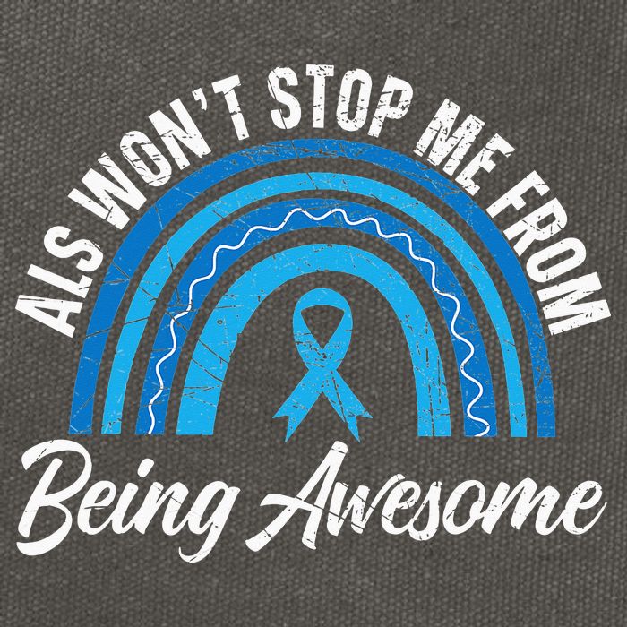 ALS Won't Stop Me From Being Awesome ALS Awareness Cotton Canvas Backpack