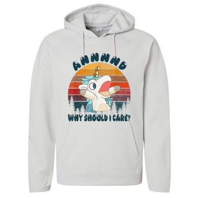 And Why Should I Care Unicorn Lover Performance Fleece Hoodie