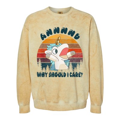 And Why Should I Care Unicorn Lover Colorblast Crewneck Sweatshirt