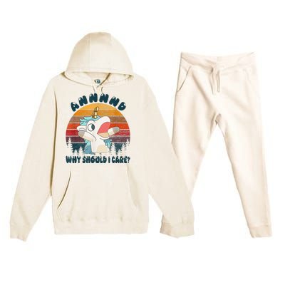 And Why Should I Care Unicorn Lover Premium Hooded Sweatsuit Set