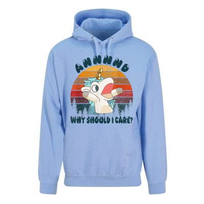 And Why Should I Care Unicorn Lover Unisex Surf Hoodie