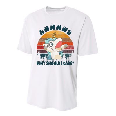 And Why Should I Care Unicorn Lover Performance Sprint T-Shirt